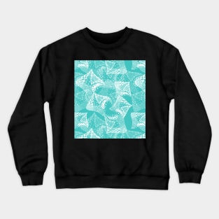 Zentangle turquose Crewneck Sweatshirt